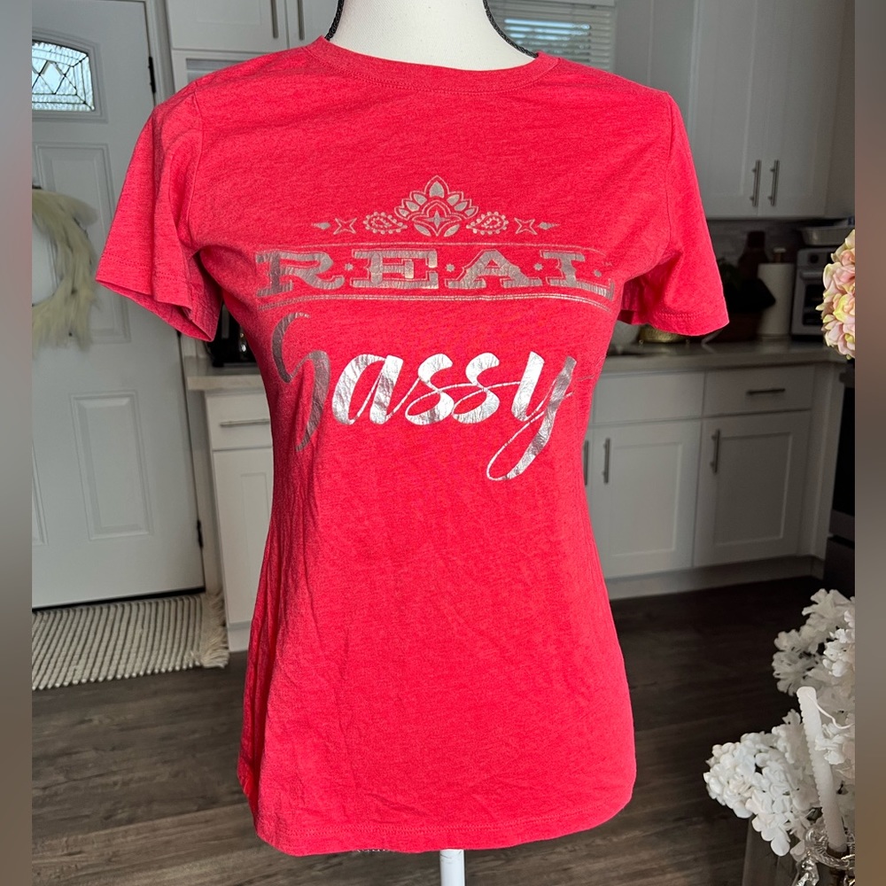 ARIAT Real Sassy, Red women’s T-shirt Sze medium